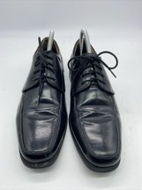 Mens dress shoes Nunn Bush comfort gel black Oxford 8.5 wide Leather - £20.57 GBP