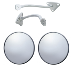 United Pacific Chrome 5&quot; Mirror Head and Arm Set 1955-1959 Chevy/GMC Truck - £71.09 GBP