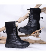 Women New Winter Boots Warm Mid-Calf Snow Boots Women&#39;s Lace-up Comforta... - £75.81 GBP