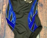 One Piece Swimsuit Size 28 Black Blue Spandex - $42.75