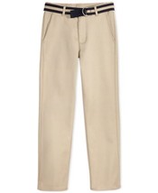 Nautica Big Kid Boys Flat Front Belted Twill School Uniform Pants, 8, Ew... - £24.90 GBP