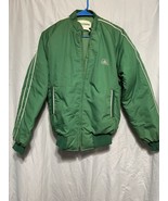 Vintage Holloway Pioneer Seed Pinstripe Green Quilted Nylon Jacket Men&#39;s... - $40.74 CAD