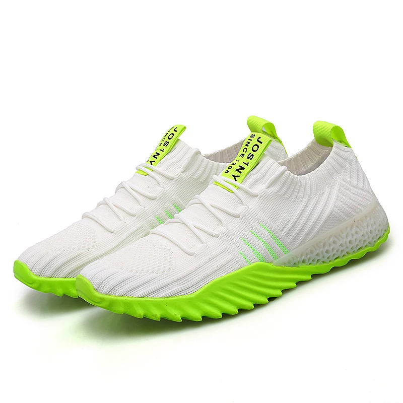 TYDZSMT Flats Women 2024 Platform Sock Sneakers   Casual Shoes Woman Solid Green - £126.81 GBP