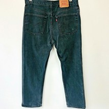 Vintage Levis 505 Jeans 38x30 actual 37x29 Black Regular Fit Straight Le... - $17.95
