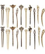 20 Pieces Hair Sticks Vintage Bronze Hair Chopsticks Chinese Hair Pins A... - £14.99 GBP