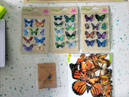 Crafter&#39;s Square Butterfly Stickers Craft 56 total bonus butterfly necklace NEW - £11.68 GBP