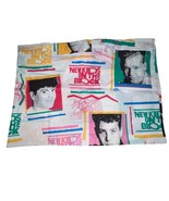 Vintage 1990 NKOTB New Kids On The Block Twin Bed Flat Sheet Colorful Bright Euc