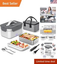 Ultra Quick Heated Lunch Box - Leakproof 1.8L Food Container with Insula... - $29.99