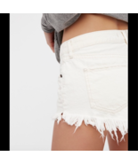 New FREE PEOPLE Cut Off WHITE SHORTS 25 - £35.87 GBP