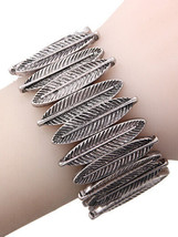 Feather distressed bracelet silver - €10,39 EUR