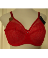Wacoal Retro Chic Underwire bra size 36D Style 855186 Red (612) - £28.44 GBP