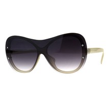 Women&#39;s Unique Fashion Sunglasses Frame Behind Oversized Lens - £9.41 GBP