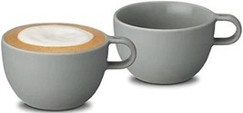 SET 2 / NESPRESSO BARISTA Gray CAPPUCCINO Cups Mugs -  Medium NIB - £27.40 GBP