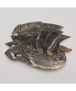 Carved Mother Of Pearl Ship W/ Sails 1 3/4&quot; X 1 3/16&quot; - $20.31 CAD
