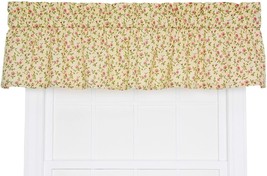 Ellis Curtain Marcia Rose Floral Vine Valance Kitchen Ivory Pink Green New 70X12 - £15.62 GBP