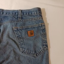 Carhartt Men's Blue Denim Jeans Measured Size 39×29 image 6
