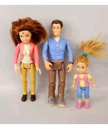 Fisher Price Loving Family Brunette Mom Dad  Daughter Girl Figure Lot- R... - $19.75