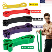 Heavy Duty Resistance Bands Set 5 Loop for Gym Exercise Pull up Fitness Workout - £17.24 GBP
