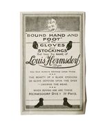 Louis Hermsdorf Black Stockings 1897 Advertisement Victorian Fashion ADB... - €8,59 EUR