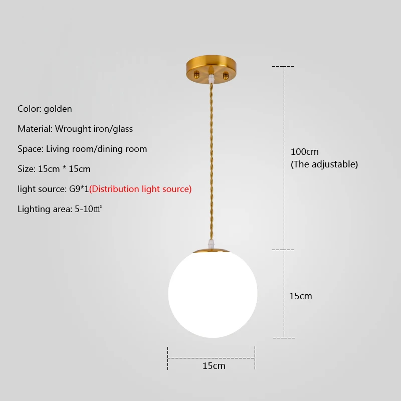  creative Gl Ball Pendant Lights White Globe Hanging Lamps Bar Restaurant Deco L - £203.87 GBP