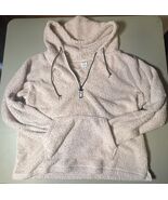 Victoria&#39;s Secret PINK Fleece Sherpa Hoodie Women’s  L Light Pale Pink - $508.49 MXN