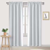 Dwcn White Room Darkening Curtains For Bedroom, 60 X 84 Inches Long - En... - £38.70 GBP