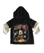 Disneys Mickey 28 Toddlers Size 3T Hoodie Tee T Shirt Unisex Black White - $13.22 CAD