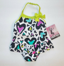 Joe Boxer Infant Girls One Piece White with Hearts Swimsuit  18M NWT - £11.50 GBP