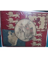1920S KING Edward VII and Alexandria RED SCARF WITH ENGLISH EMBLEMS [*ART] - $407.54 CAD