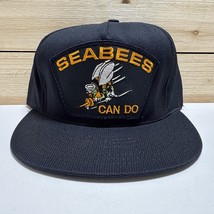 Vintage Seabees Can Do MILITARY Hat Navy Ship Hat New Made In USA Navy - $29.60