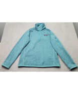 Patagonia Sweatshirt Youth M Green Fleece Lined Long Sleeve Quarter Zip ... - $37.11