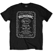 Run Dmc Rock N&#39; Rule Whiskey Label Official Tee T-Shirt Mens Unisex - £24.62 GBP