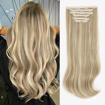7PCS Blonde Hair Extension, Stright Layered 20 Inch. - £51.13 GBP