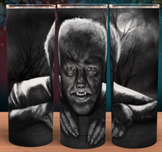 Classic Horror  Universal Monsters Wolf Man Black and White Cup Mug Tumbler 20oz - $19.95