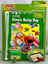 Fisher Price Seasame Street Elmo&#39;s Noisy Day Power Touch Book &amp; Cartridg... - £11.77 GBP