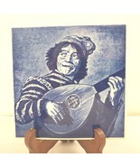 Vintage Frans Hals Blue on White Ceramic Tile Lute Player 6&quot; - $34.63 CAD