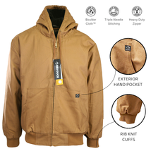 Dri Duck Men&#39;s Jacket Saddle Brown Cheyenne Canvas (S01) - £44.58 GBP