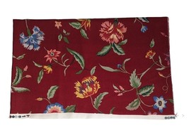 VTG Botanical Floral Richloom, Maroon Blue Purple  Upholstery Fabric 1yds 54&quot; - £15.49 GBP