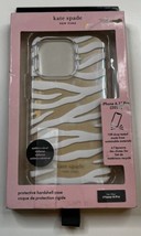 Kate Spade NWT iPhone 6.1” 14 Pro Clear Holographic Zebra Print Phone Ca... - £12.63 GBP