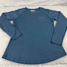 Columbia Women&#39;s Size L Long Sleeve Blue Solid Polyester Round Neck Omni... - £14.03 GBP
