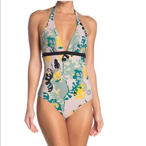 MISSONI Printed Halter One-Piece Swimsuit, Size 42 Euro (8 US) Multi Color, NWT - £139.06 GBP