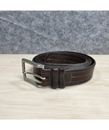 Johnston &amp; Murphy Brown Leather Dress Belt 3 Stitch 75-6603 Men's Size 42 - $18.80