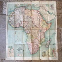 Vintage Africa Map Batholomew&#39;s American Sheet Map  - £14.23 GBP