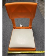 Folding Padded Orange/White Stadium Seat  Attaches to Bleacher - $16.82