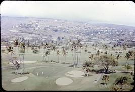 1973 Aerial View Bing Crosby Tournament Golf Course Color Slide - £2.34 GBP