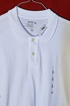 OLD NAVY NWT Men&#39;s XL White Golf Shirt Cotton Pique Knit Banded Short Sl... - $15.32