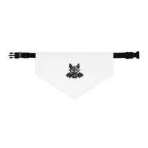 Personalized Pet Bandana Collar w/ Adjustable Black Collar Cute Cartoon Bat Prin - £16.51 GBP+