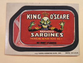 TOPPS WACKY PACKAGES KING O&#39;SCARE Sardines Tan Back 11th 1974 *Topps Che... - $16.82