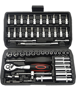 53-Piece 1/4 Inch Socket Wrench Set for Automotive and Home Repairs - $544.26 MXN