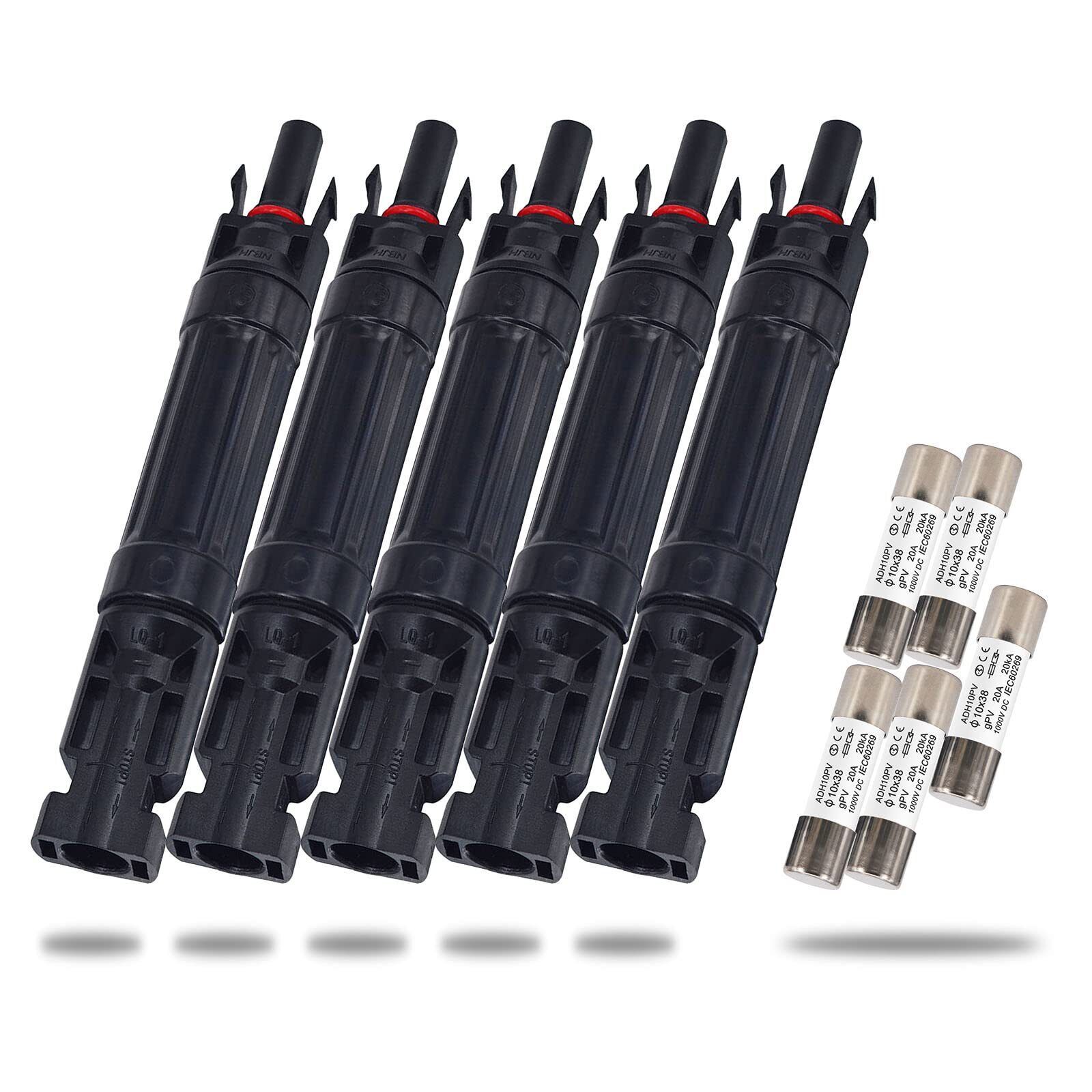 Leehitech 20A Solar Fuse Holder Inline with Male and Female Connector fo... - $66.71